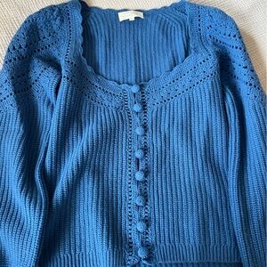 Sezane Blue Knit Sweater